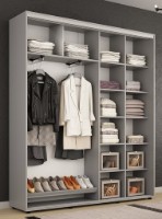 Dulap cu uşi glisante Mobildor-Lux Compact 240x220 uși glisante Oglindă + PAL cu ornament linii imaginea #2 — magazin online Desire.md