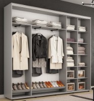 Dulap cu uşi glisante Mobildor-Lux Compact 260x220 uși glisante Oglindă + PAL cu ornament linii imaginea #2 — magazin online Desire.md