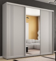 Dulap cu uşi glisante Mobildor-Lux Compact 270x220 uși glisante Oglindă + PAL cu ornament linii