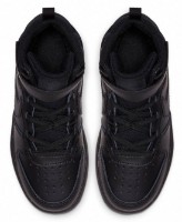 Bocanci pentru copii Nike Court Borough Mid 2 Triple Black, s.31