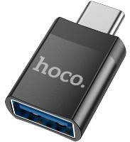 Adaptor Hoco UA17 USB to Type-C Black