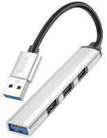 Разветвитель Hoco HB26 4in1 USB Silver