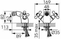 Baterie pentru bideu Ferro Antica BAI6BR imaginea #2 — magazin online Desire.md