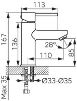 Смеситель для умывальника Ferro Fiesta BFI2G фото №2 — интернет-магазин Desire.md