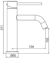 Смеситель для умывальника Frap F10807 фото №2 — интернет-магазин Desire.md