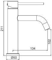 Смеситель для умывальника Frap F10807- 6 фото №2 — интернет-магазин Desire.md