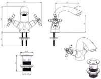 Смеситель для умывальника F-Design Lacrima Bronz FD1-LRA-2-66 фото №2 — интернет-магазин Desire.md