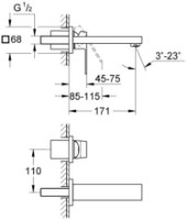 Baterie lavoar Grohe Eurocube (19895000) imaginea #2 — magazin online Desire.md