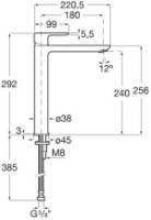 Baterie lavoar Roca Cala (A5A346EB00) imaginea #2 — magazin online Desire.md