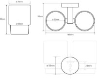 Pahar pentru periuțe de dinți Bemeta Omega (104110022) imaginea #2 — magazin online Desire.md