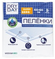 Гигиеническая пеленка Dry Day Super 60x60 5pcs