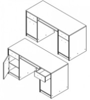 Masa de birou Gerbor Nepo BIU150 Stejar Sonoma imaginea #2 — magazin online Desire.md
