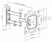 Кронштейн для ТВ Brateck LPA68-223 фото №3 — интернет-магазин Desire.md