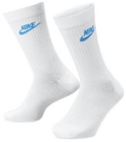 Ciorapi pentru bărbați Nike U Sportswear Everyday Essential Crew Socks 3 Pairs White, s.M