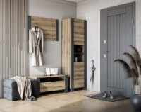 Шкаф Magnusplus Combo CO7 596x2000x421 Gri Grafit/Stejar Evoke Coast фото №4 — интернет-магазин Desire.md