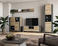 Шкаф Magnusplus Combo CO7 596x2000x421 Gri Grafit/Stejar Evoke Coast фото №5 — интернет-магазин Desire.md