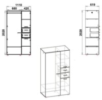 Шкаф Компанит 19 Нимфея Альба фото №2 — интернет-магазин Desire.md