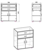 Комод Компанит 2+2 Венге фото №2 — интернет-магазин Desire.md