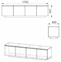 Comodă TV Компанит МГ-5 ТВ Nimfeia Alb imaginea #2 — magazin online Desire.md