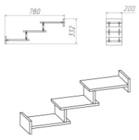Raft de perete Компанит П-14 Nimfeia Alba imaginea #2 — magazin online Desire.md