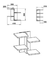Навесная полка Компанит П-15 Нимфея Альба фото №2 — интернет-магазин Desire.md