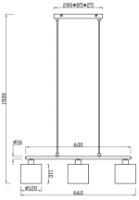 Люстра Trio 319000344 фото №2 — интернет-магазин Desire.md