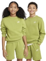 Hanorac pentru copii Nike K Nsw Club Flc Crew Ls Lbr Pear/White, s.XS imaginea #1 — magazin online Desire.md