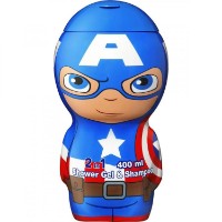 Детский гель для душа Air-Val 2D Captain America 2in1 400ml