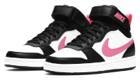 Ботинки детские Nike Court Borough Mid 2 Gs Black/White/Sunset Pulse, s.38.5 фото №1 — интернет-магазин Desire.md