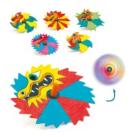 Set pentru creativitate Djeco Do It Yourself Dragon Spin Tops DJ07941 