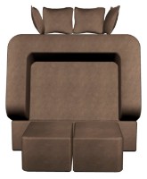 Canapea fara rama Tiara Caprice 4 Extra Dark Beige imaginea #2 — magazin online Desire.md