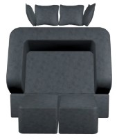 Canapea fara rama Tiara Caprice 4 Extra Dark Grey imaginea #2 — magazin online Desire.md