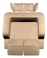 Canapea fara rama Tiara Caprice 4 Extra Light Beige imaginea #2 — magazin online Desire.md