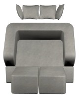 Canapea fara rama Tiara Caprice 4 Extra Light Grey imaginea #2 — magazin online Desire.md