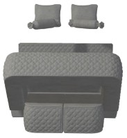 Canapea fara rama Tiara Elegance Light Grey imaginea #2 — magazin online Desire.md