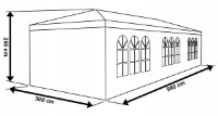 Cort Saska Garden Pavilion Tent Navy Blue 9x3m imaginea #3 — magazin online Desire.md
