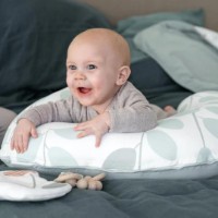 Pernă pentru alaptare Doomoo Softy Leaves Aqua Green (S31) imaginea #6 — magazin online Desire.md