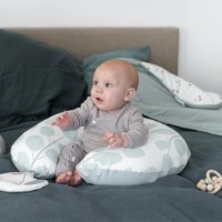 Pernă pentru alaptare Doomoo Softy Leaves Aqua Green (S31) imaginea #5 — magazin online Desire.md