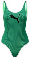 Купальник Puma Swim Women Contour Rib Swimsuit 1P Green/Black, s.XL
