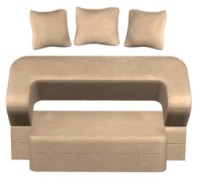 Бескаркасный диван Tiara Caprice 3 Extra Light Beige фото №2 — интернет-магазин Desire.md