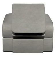 Fotoliu extensibil Tiara Terra Plus 1 Light Grey imaginea #2 — magazin online Desire.md