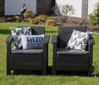 Набор садовой мебели Keter Corfu Rest Graphite (241725) фото №2 — интернет-магазин Desire.md