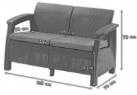 Набор садовой мебели Keter Corfu Rest Graphite (241725) фото №4 — интернет-магазин Desire.md