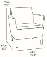 Set mobila de grădină Keter Salemo Duo Set Brown/Oat (258971) imaginea #2 — magazin online Desire.md