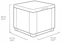 Fotoliu moale Keter Cube With Cushion Brown/Oat (258810) imaginea #3 — magazin online Desire.md