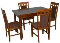 Комплект для столовой Evelin HV-30V Burnish + 4 Deppa R Burnish/F-789 Brown фото №1 — интернет-магазин Desire.md