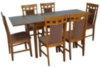 Комплект для столовой Evelin HV-30V Burnish + 6 Deppa R Burnish/F-789 Brown фото №1 — интернет-магазин Desire.md