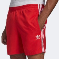 Pantaloni scurți pentru bărbați Adidas 3-Stripes Swims Red, s.M