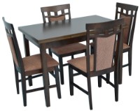 Set masă și scaune Evelin HV-30V Chocolate + 4 Deppa R Chocolate/F-789 Brown