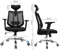 Scaun de birou Deli 4512 Black imaginea #5 — magazin online Desire.md